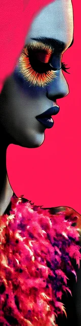 Free dark romance bookmark featuring an up-close face in a red theme